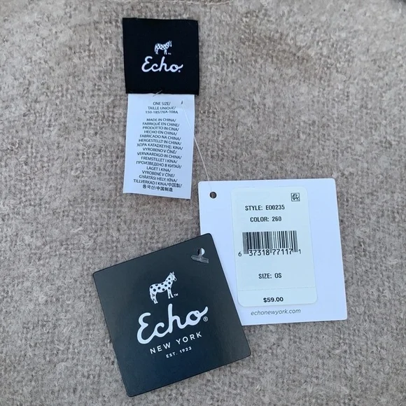 Echo New York Solid Boucle Ruana - Teak